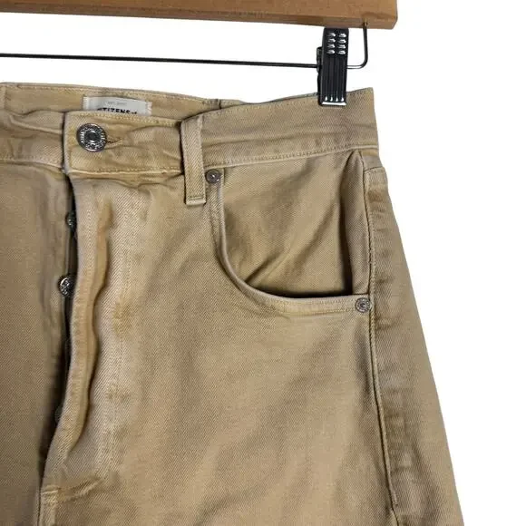 Citizens Of Humanity Tan Straight Leg Jeans - Picture 7 of 16